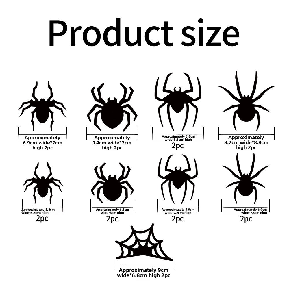 Halloween 3D Spider Bat LED Flashing Wall Stickers Decoration