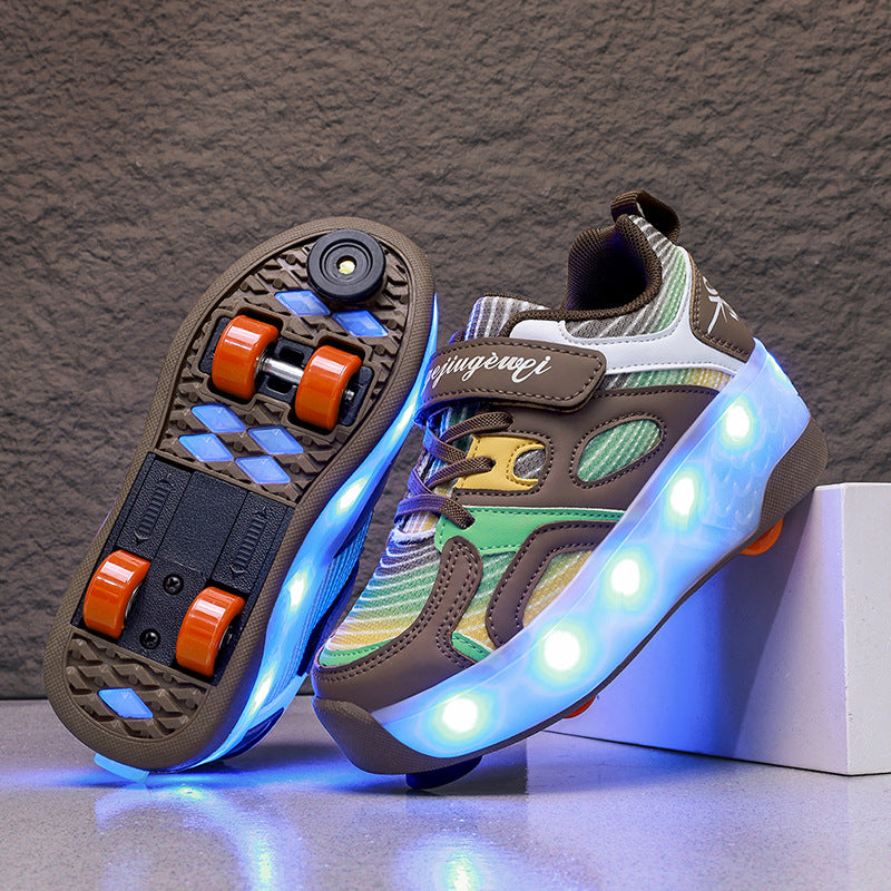 LED Flash Rolling Shoes