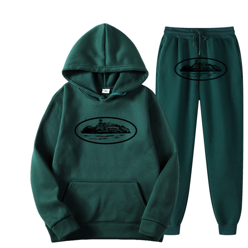 Loose hoodie set for trendy street wear