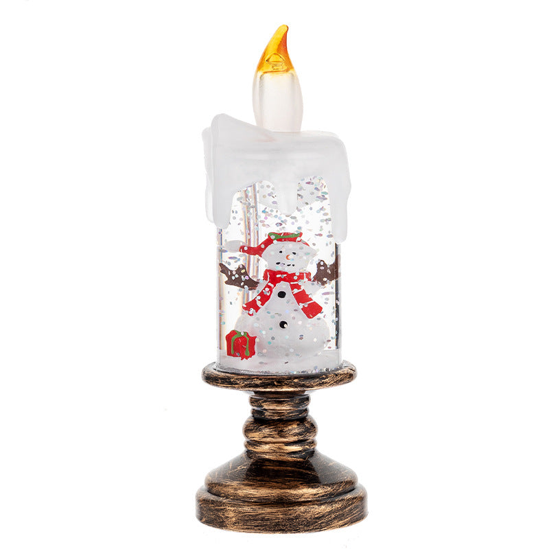 Snowfall Christmas Crystal Lamp