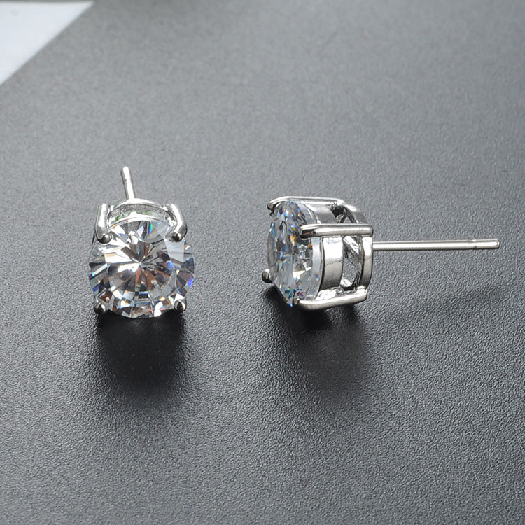 Double Layer Zircon Earrings