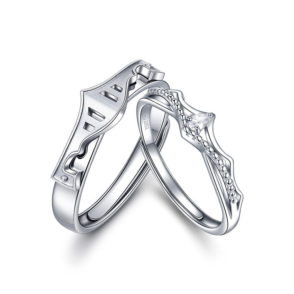 Silver Adjustable Couple Rings