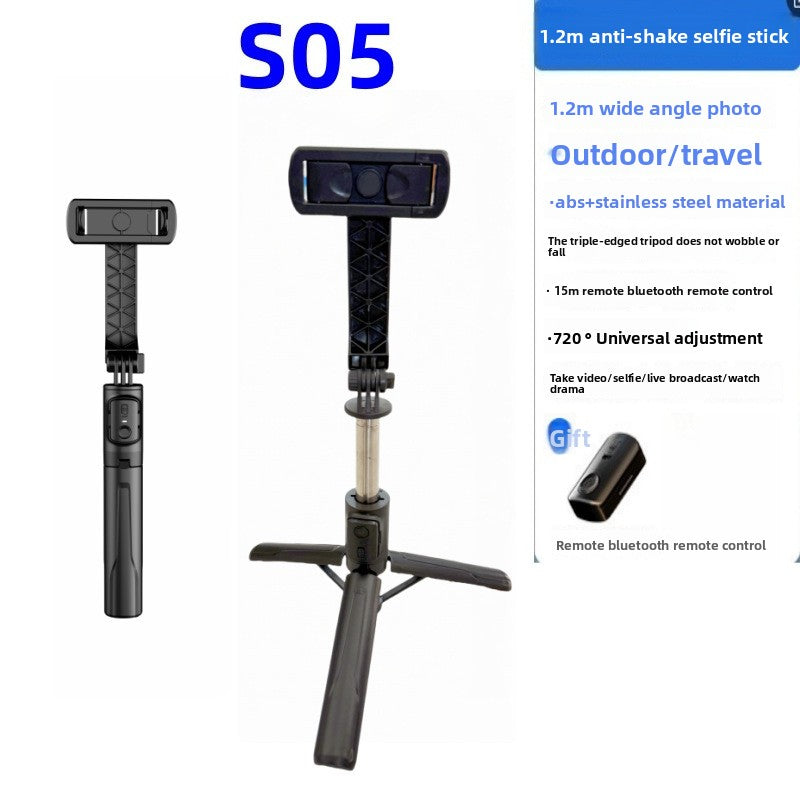 Bluetooth retractable tripod
