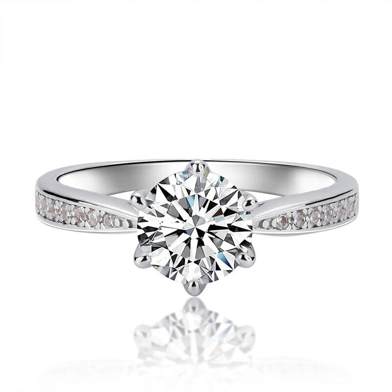 Moissanite Silver Ring