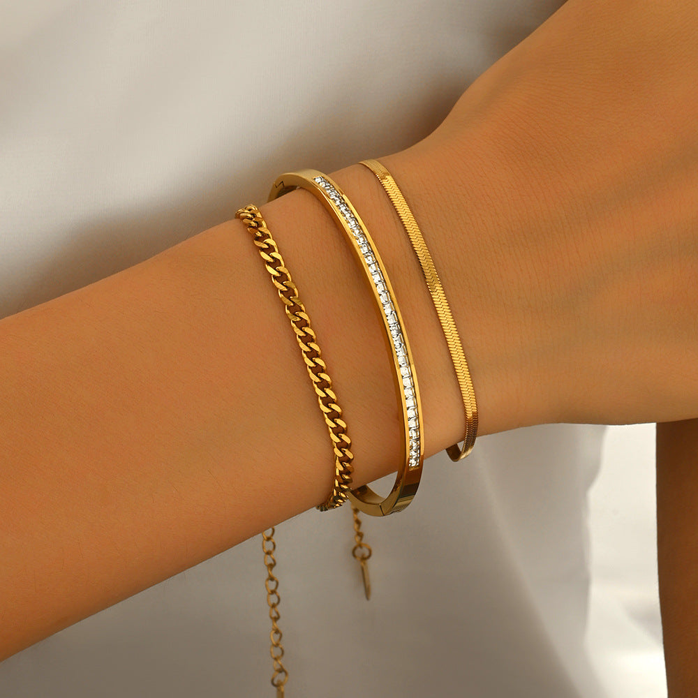 Fashion Stainless Steel Gold and Silver Bangles