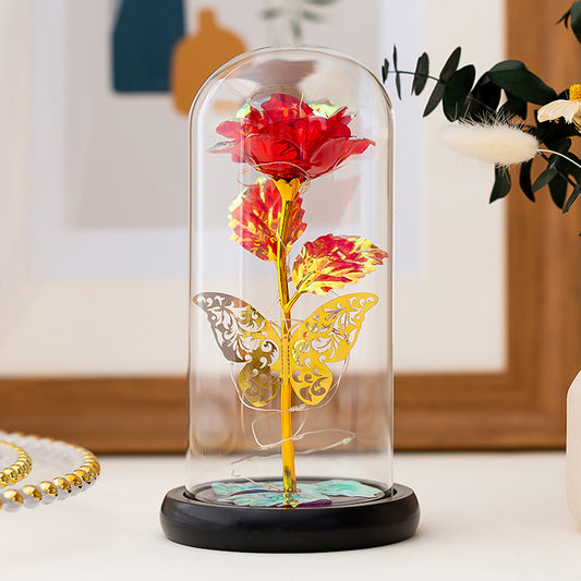 Eternal flower glass cover