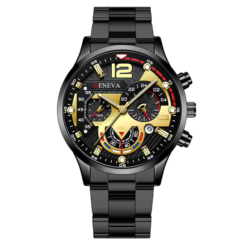 Stainless steel quartz watch for men