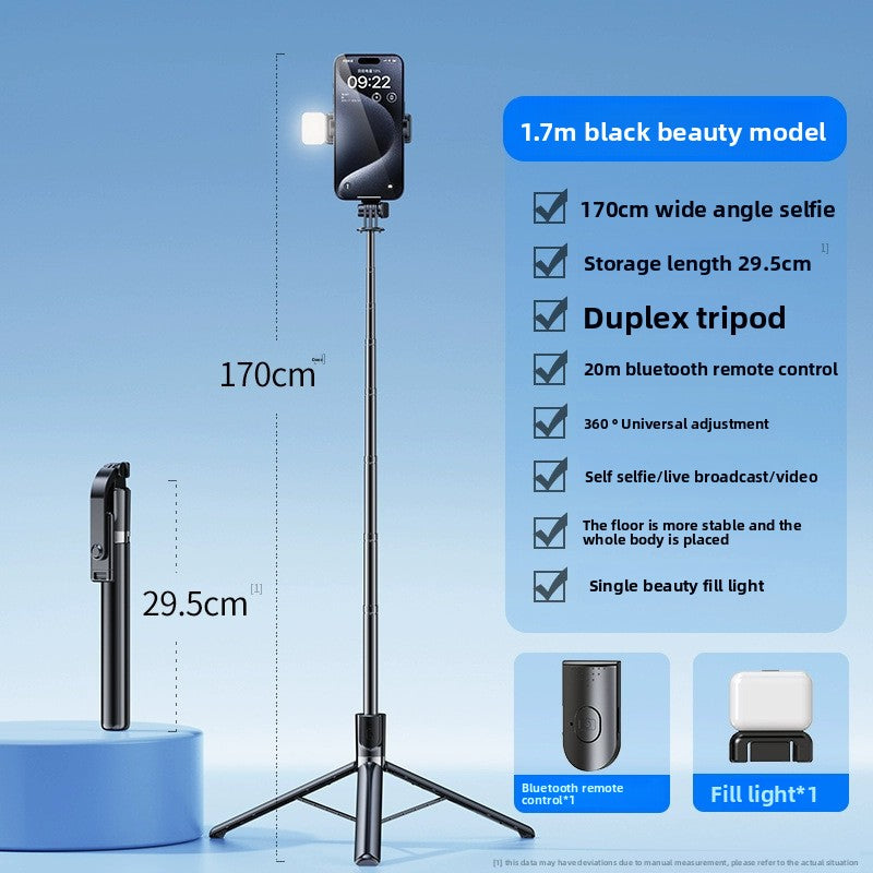 Bluetooth retractable tripod