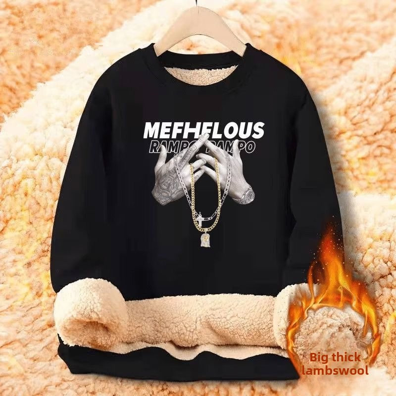 Sheepskin thermal sweatshirt for men