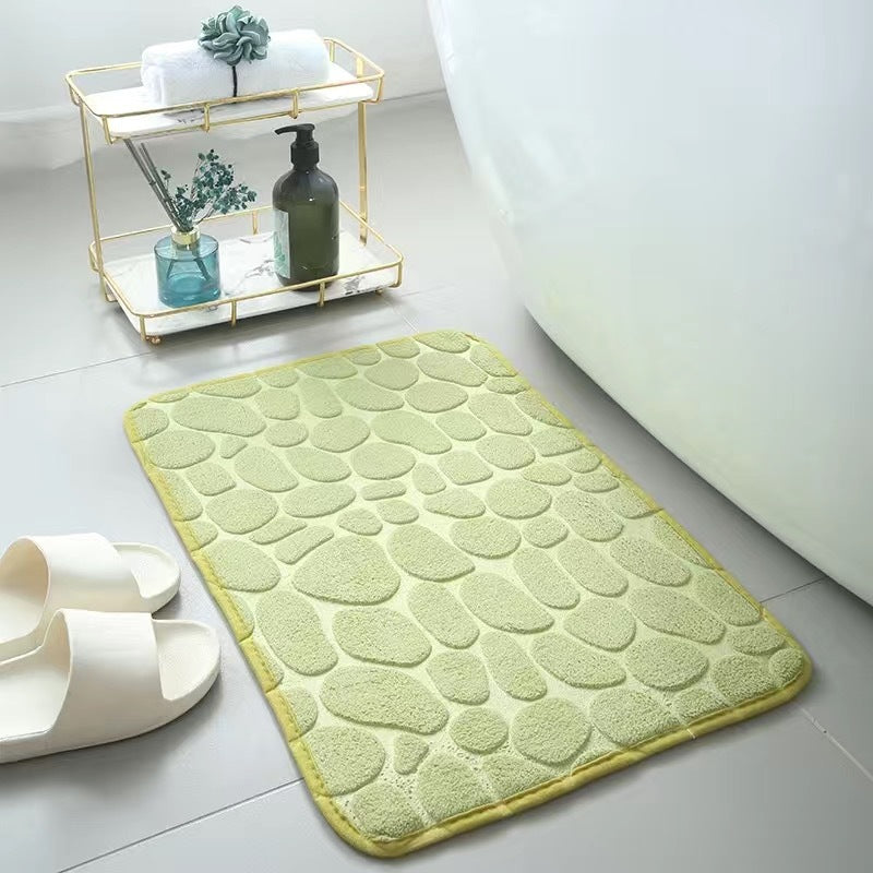 Coral Velvet Absorbent Bathroom Floor Mat Non-Slip Memory Foam Door Mat