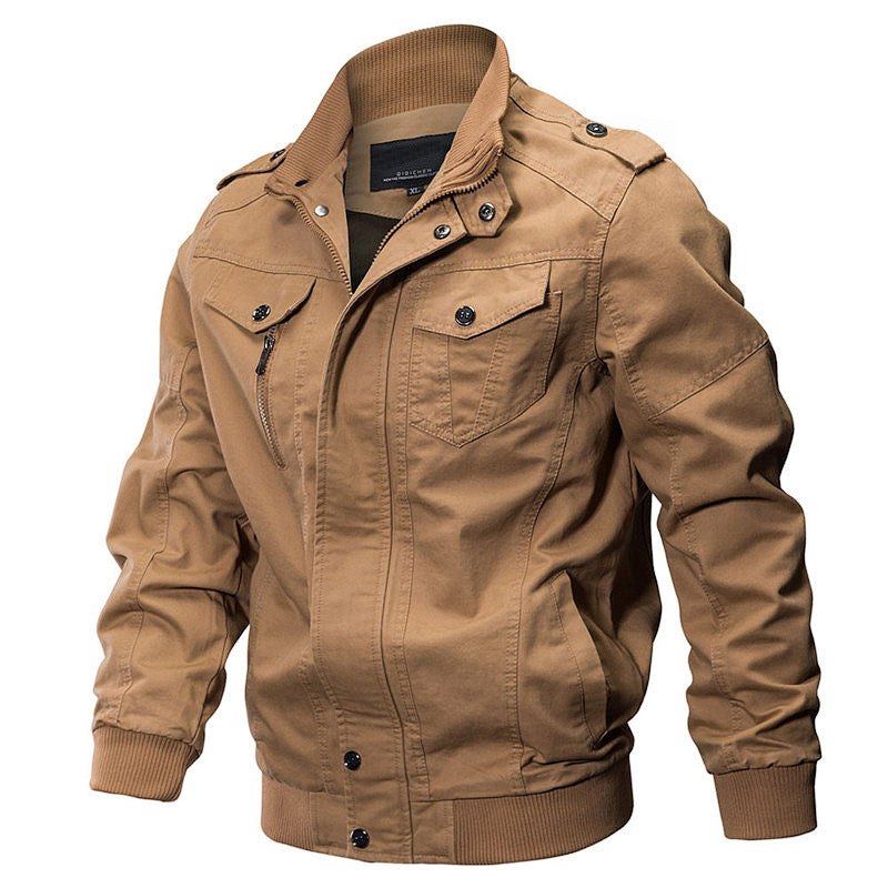 Men's Fleece-Lined Military Style Jacket