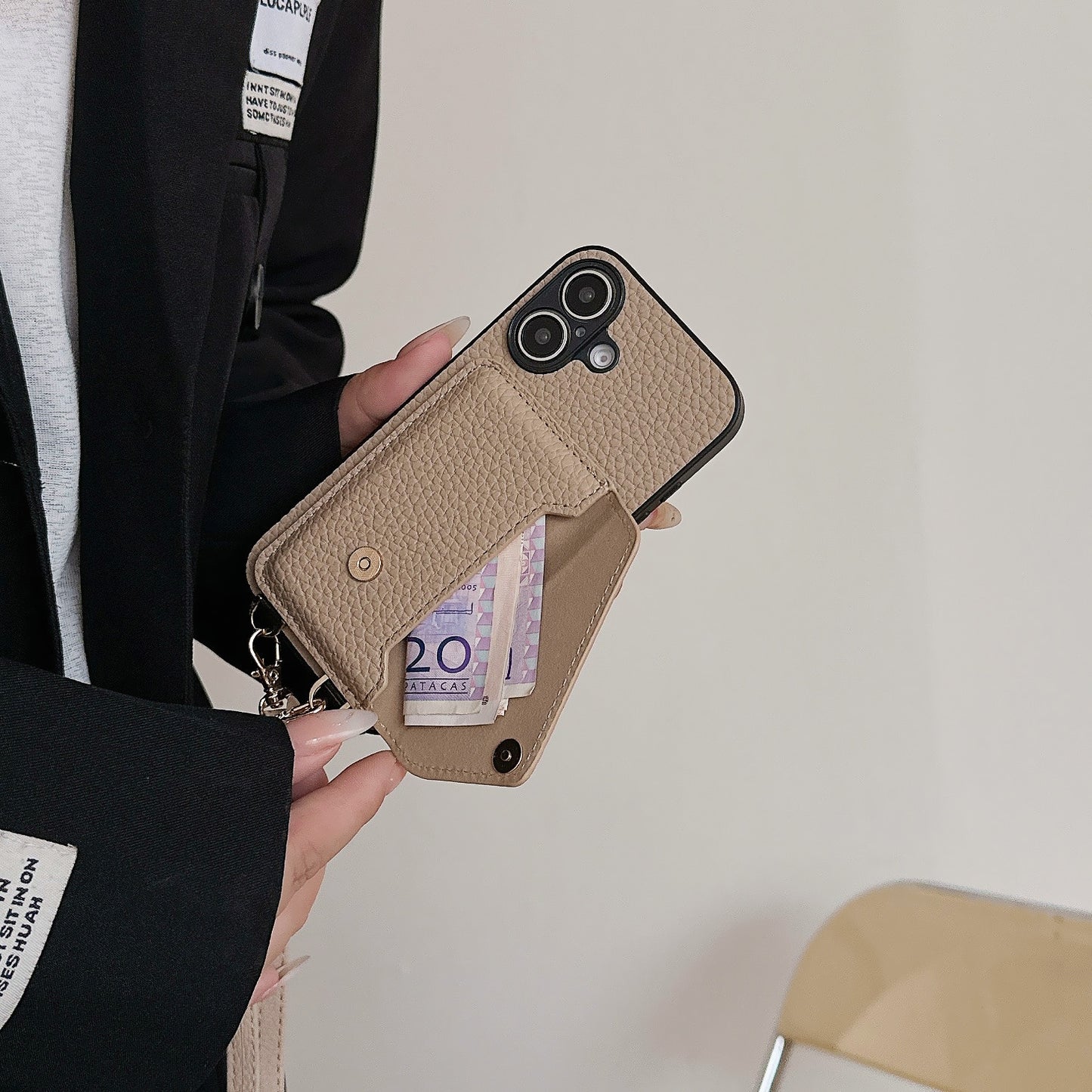 Imitation Leather iPhone Case with Card Slot