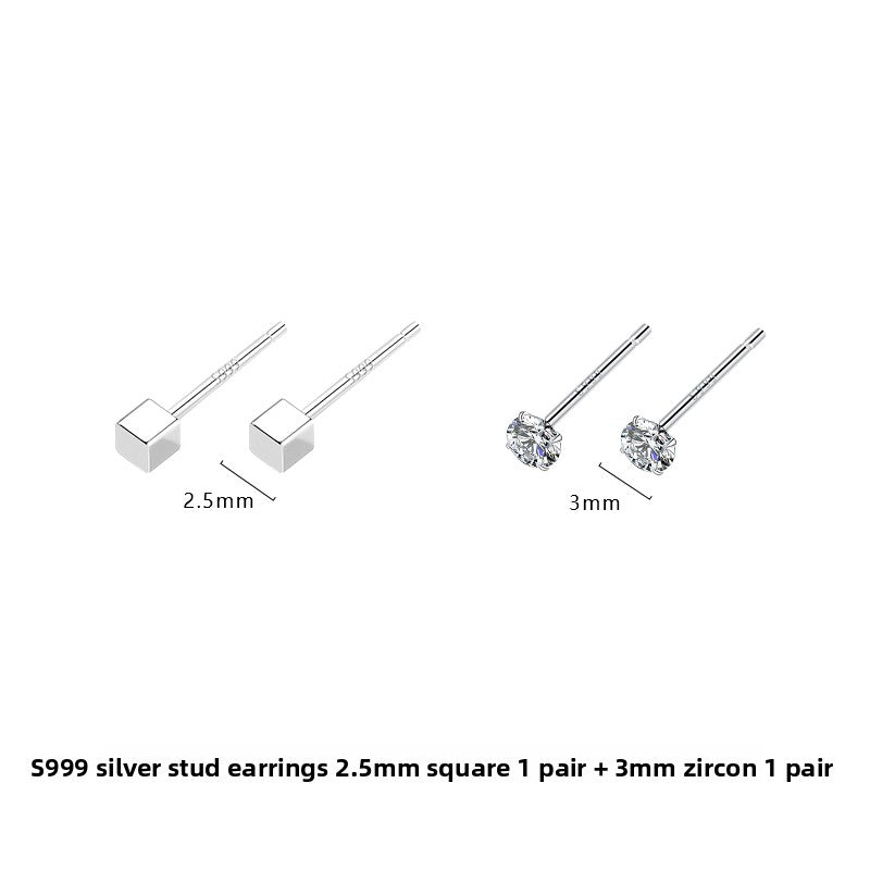 Sterling Silver Earrings for Women, Hypoallergenic Studs and Ear Sticks