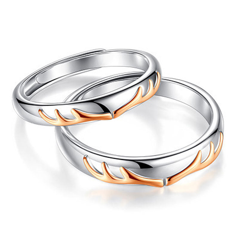 Silver Adjustable Couple Rings