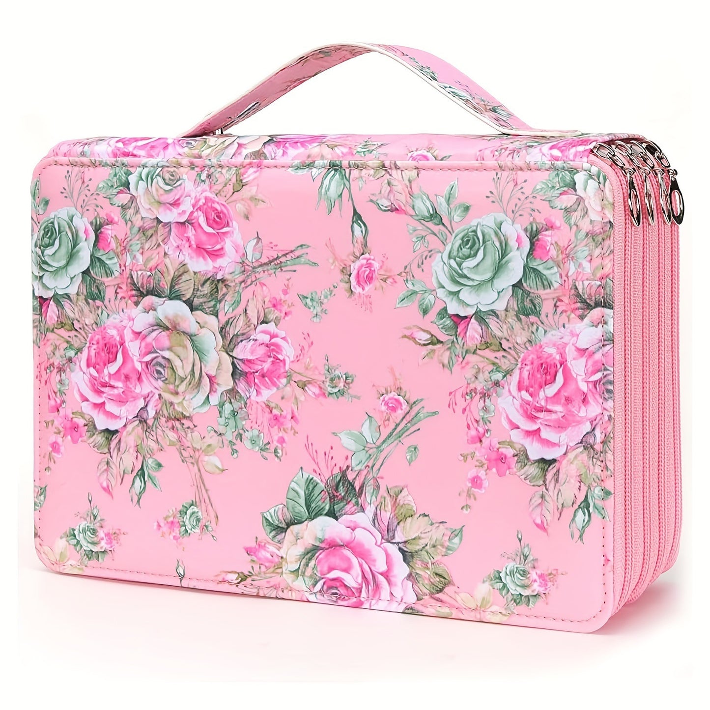 Large-capacity five-layer zippered pencil case