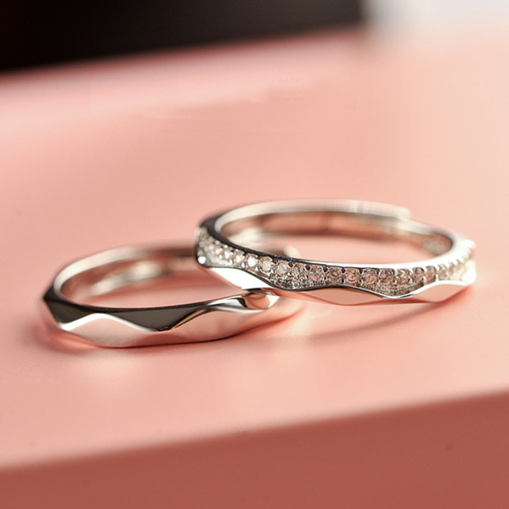 Silver Adjustable Couple Rings