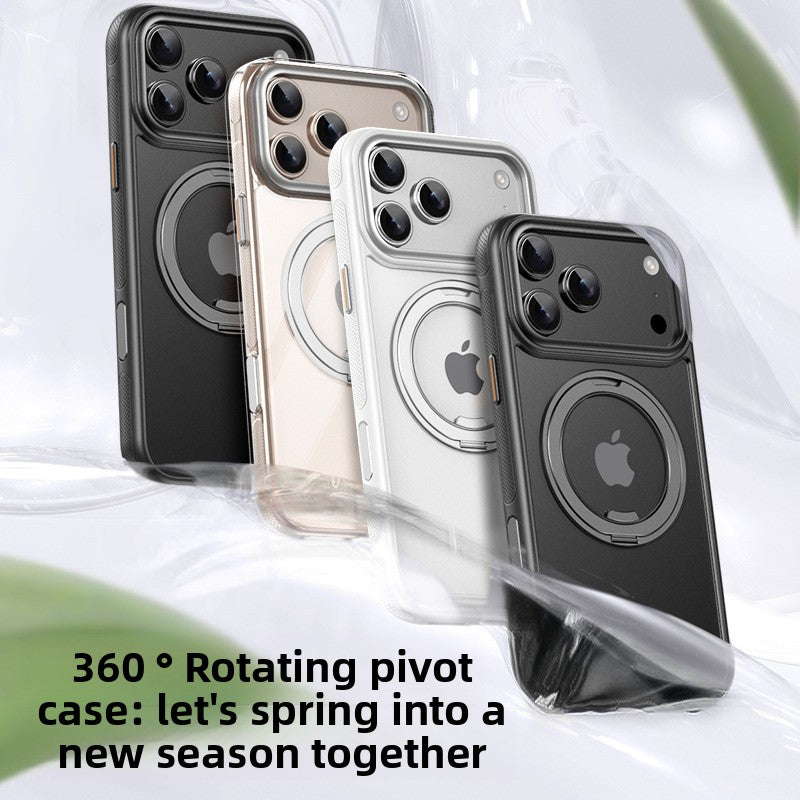 Magnetic 360 Rotating Gear Bracket Phone Case for iPhone