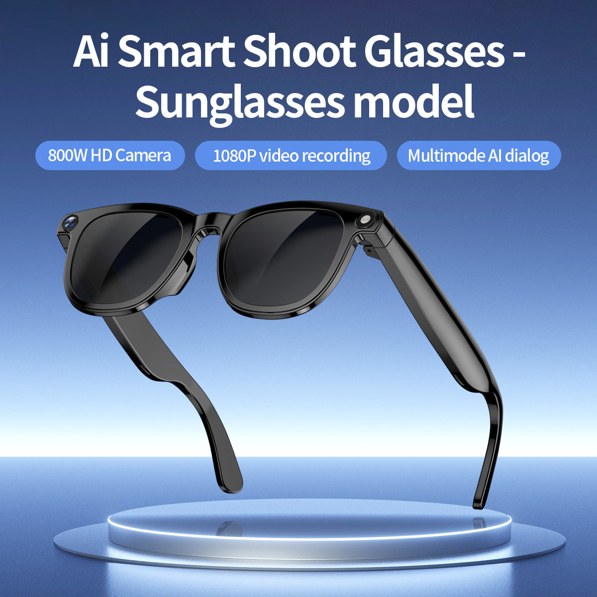 Smart Glasses with 8MP Camera AI Voice Assistant 32GB Storage