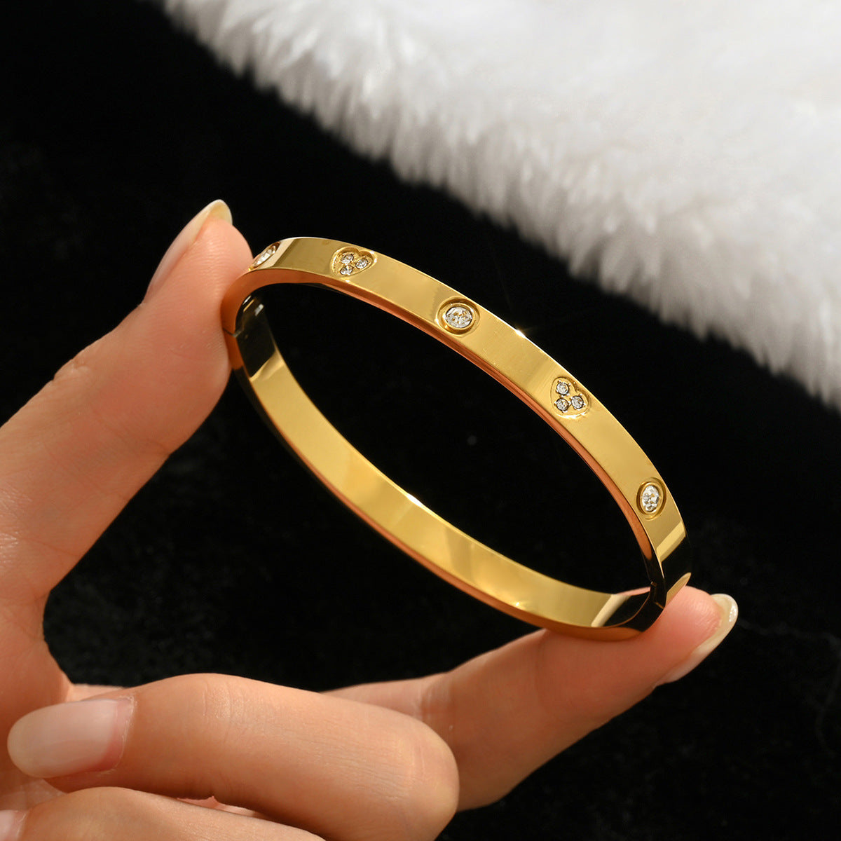 Fashion Stainless Steel Gold and Silver Bangles