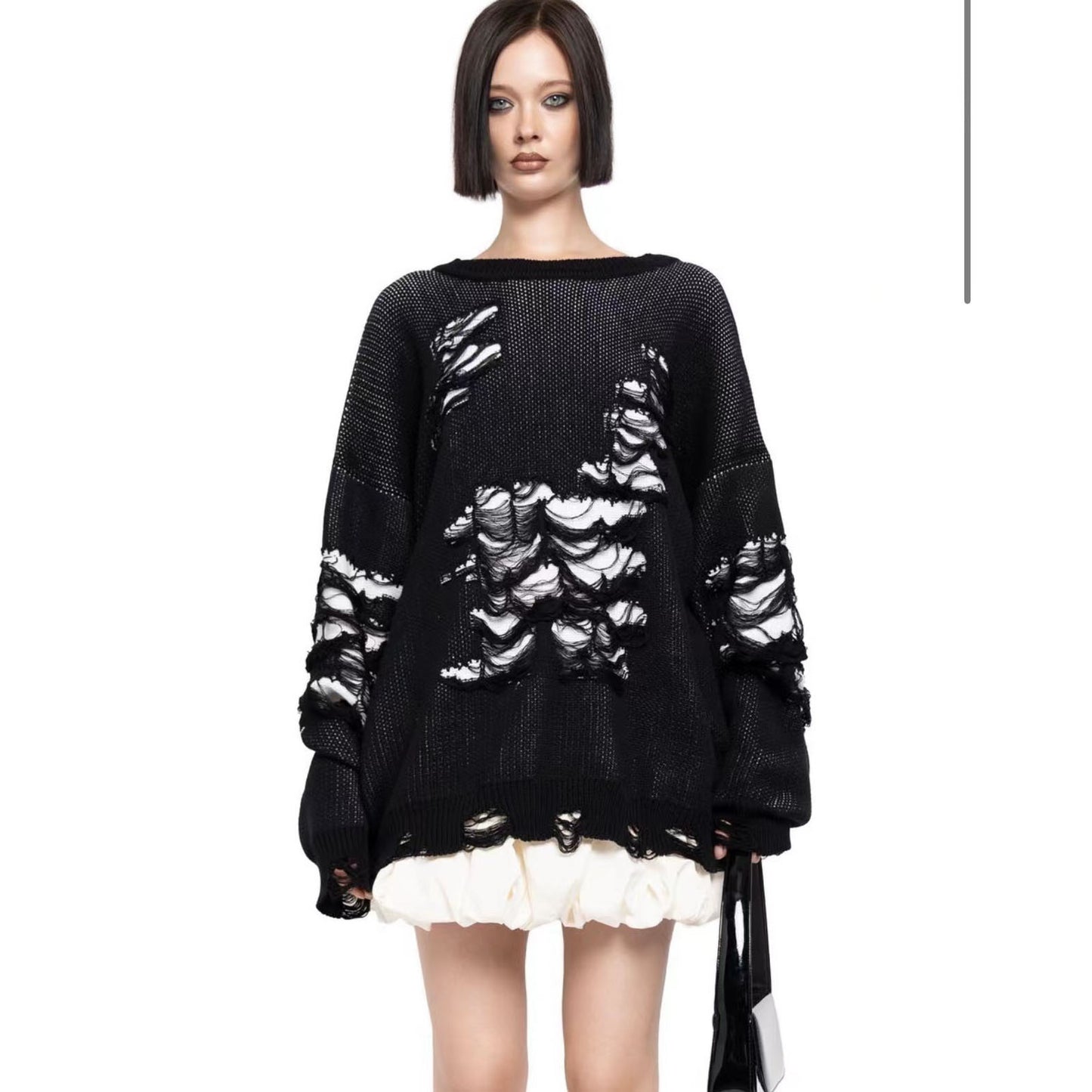 Worn-out woolen women's clothing