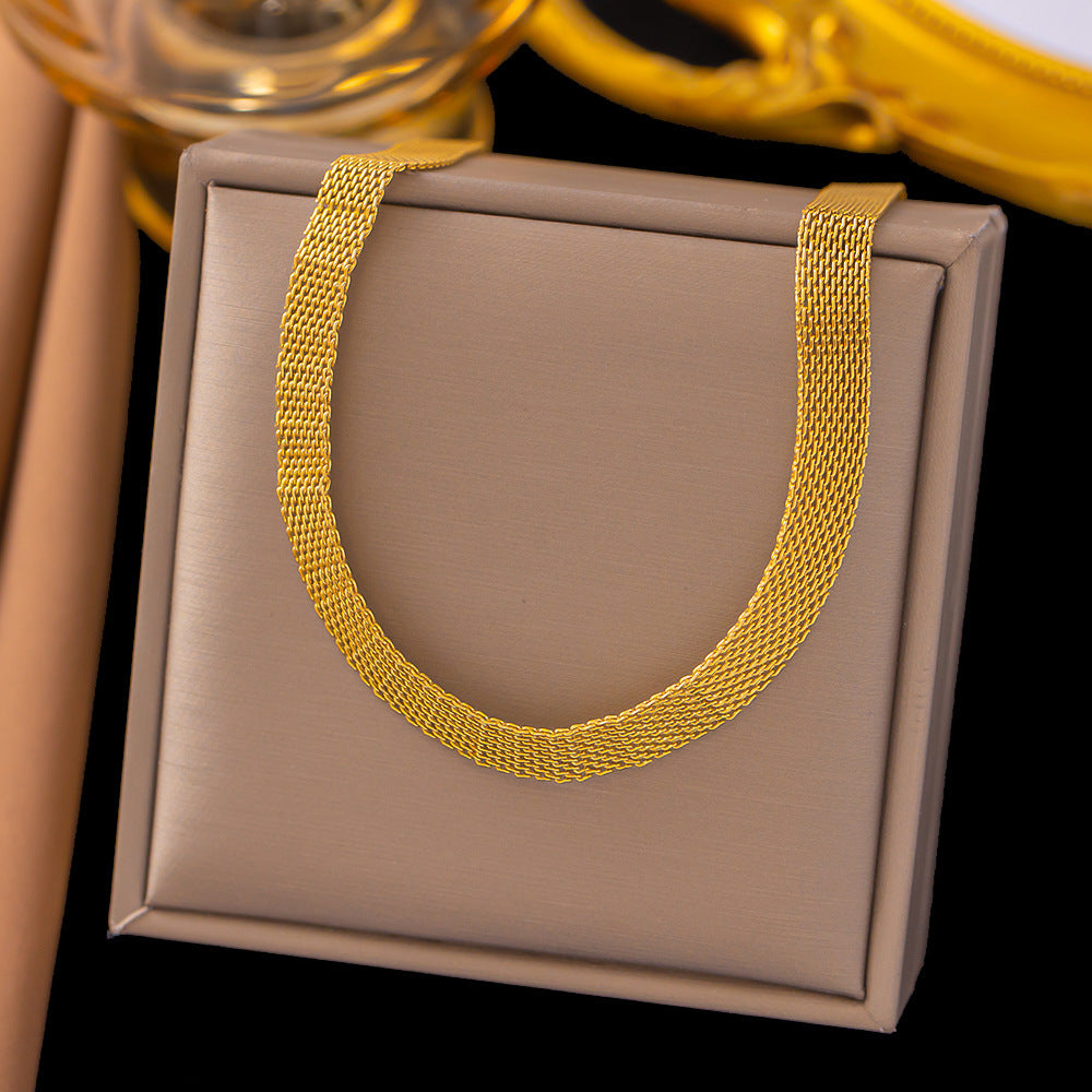 Fashion Titanium Steel Clavicle Necklace