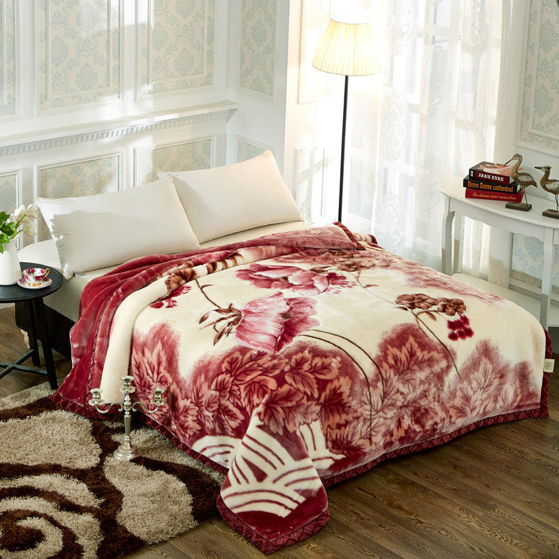 Thickened Raschel blanket