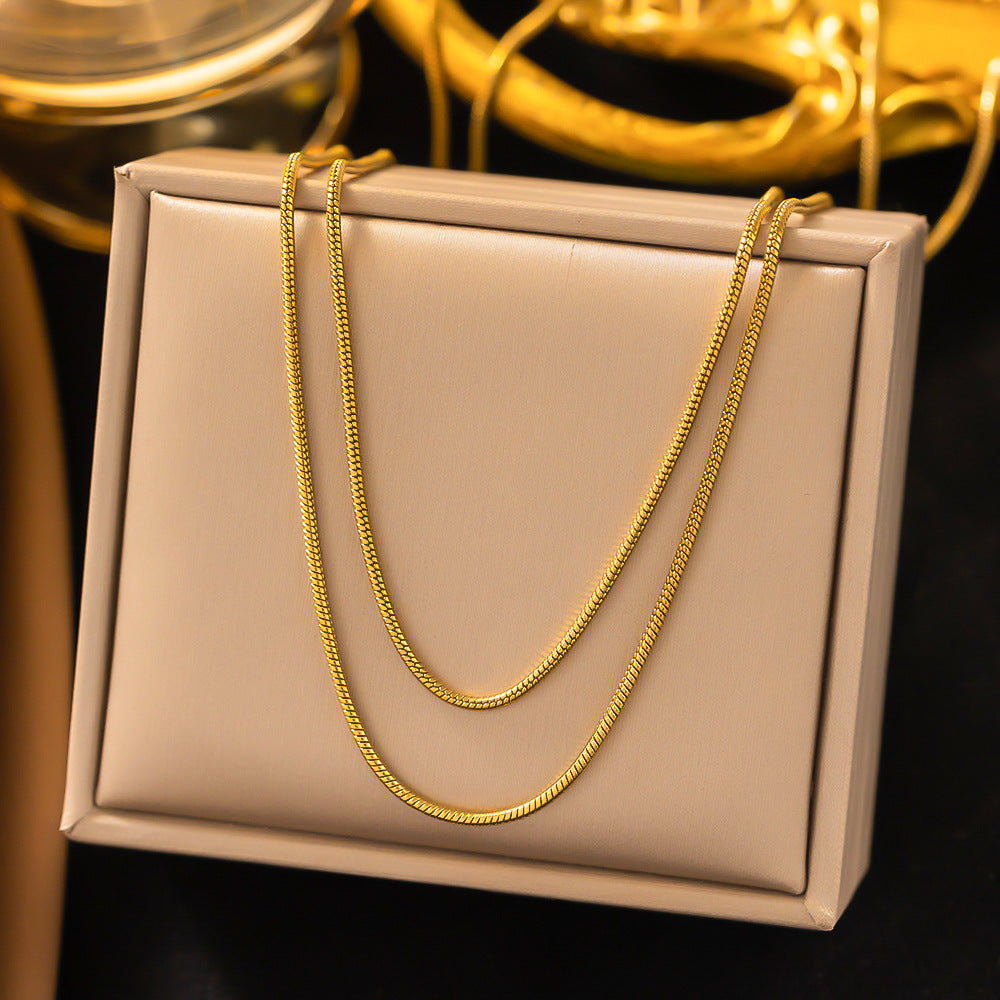 Fashion Titanium Steel Clavicle Necklace