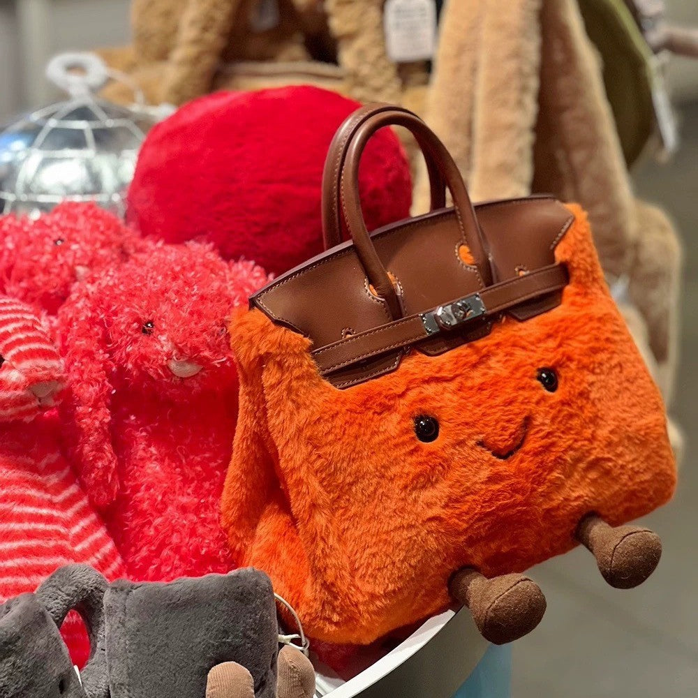 Cute Plush Toy Handbag Mini Birkin Style
