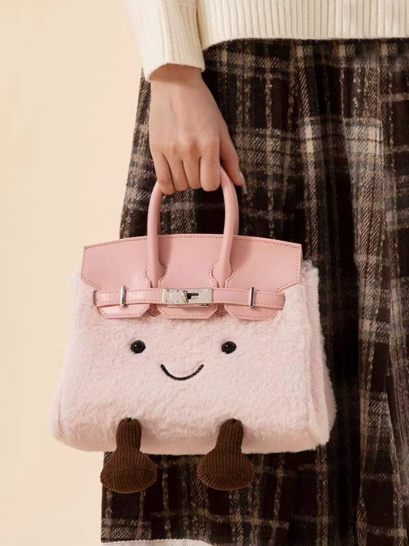 Cute Plush Toy Handbag Mini Birkin Style