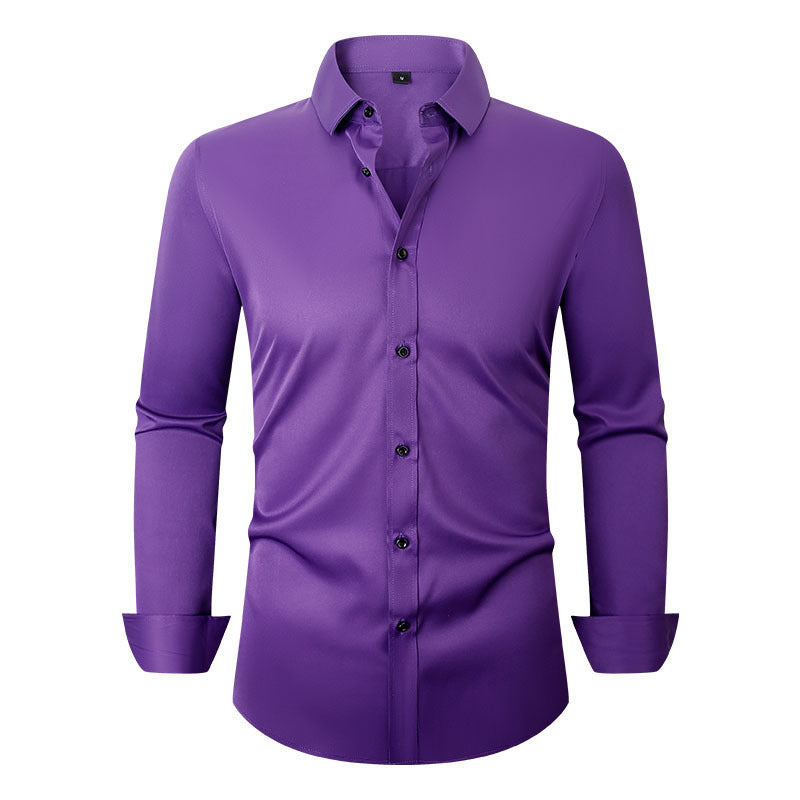 Men's Long Sleeve Business Shirt Four-Way Stretch