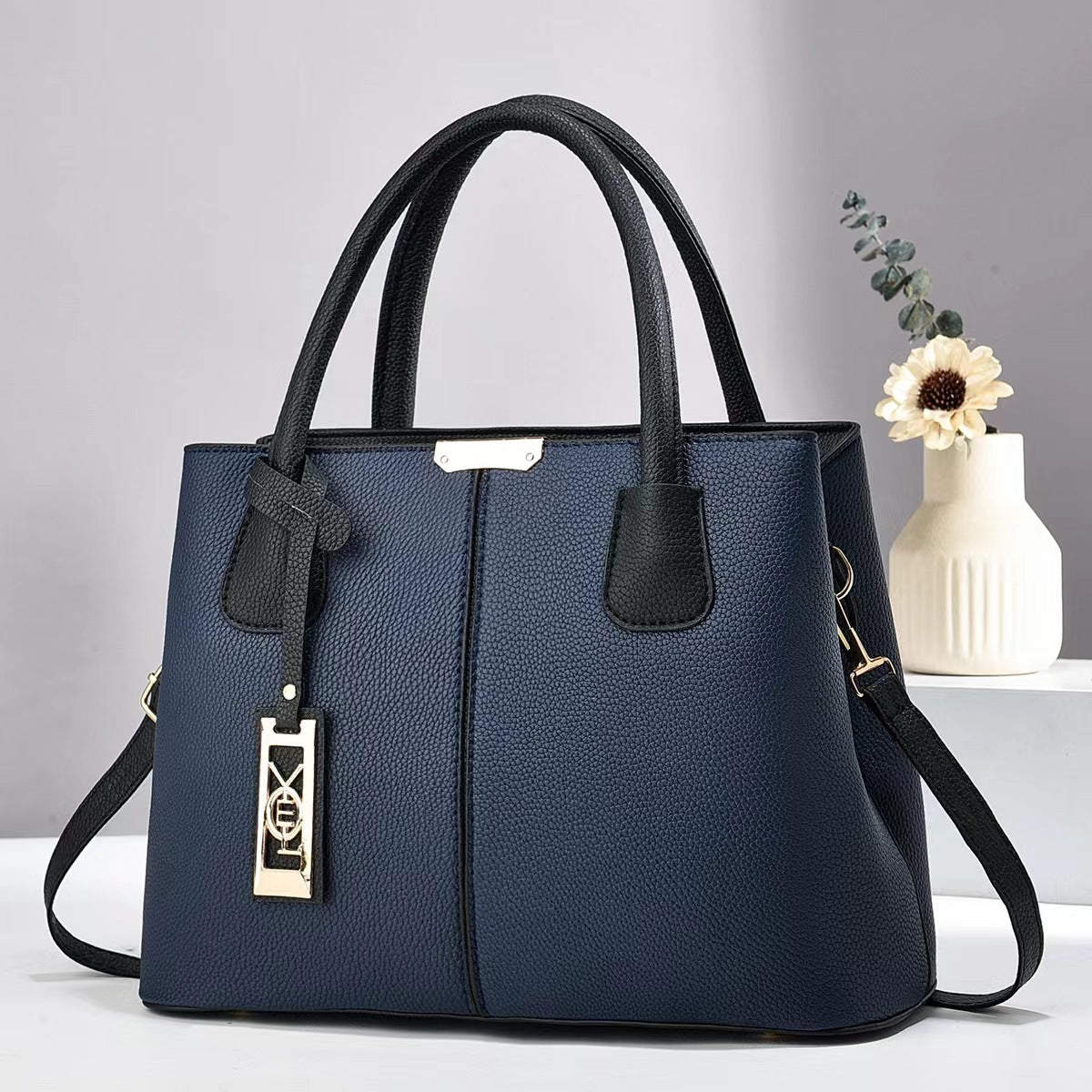 Simple PU Leather Women Shoulder Bag