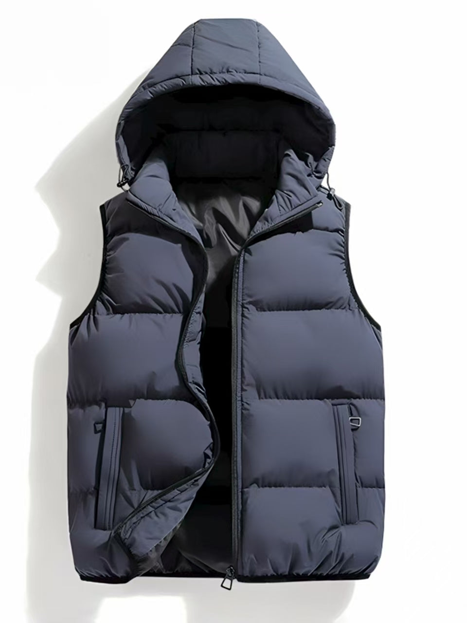Men's Down Cotton Vest with Hood