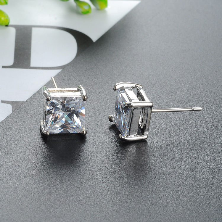 Double Layer Zircon Earrings