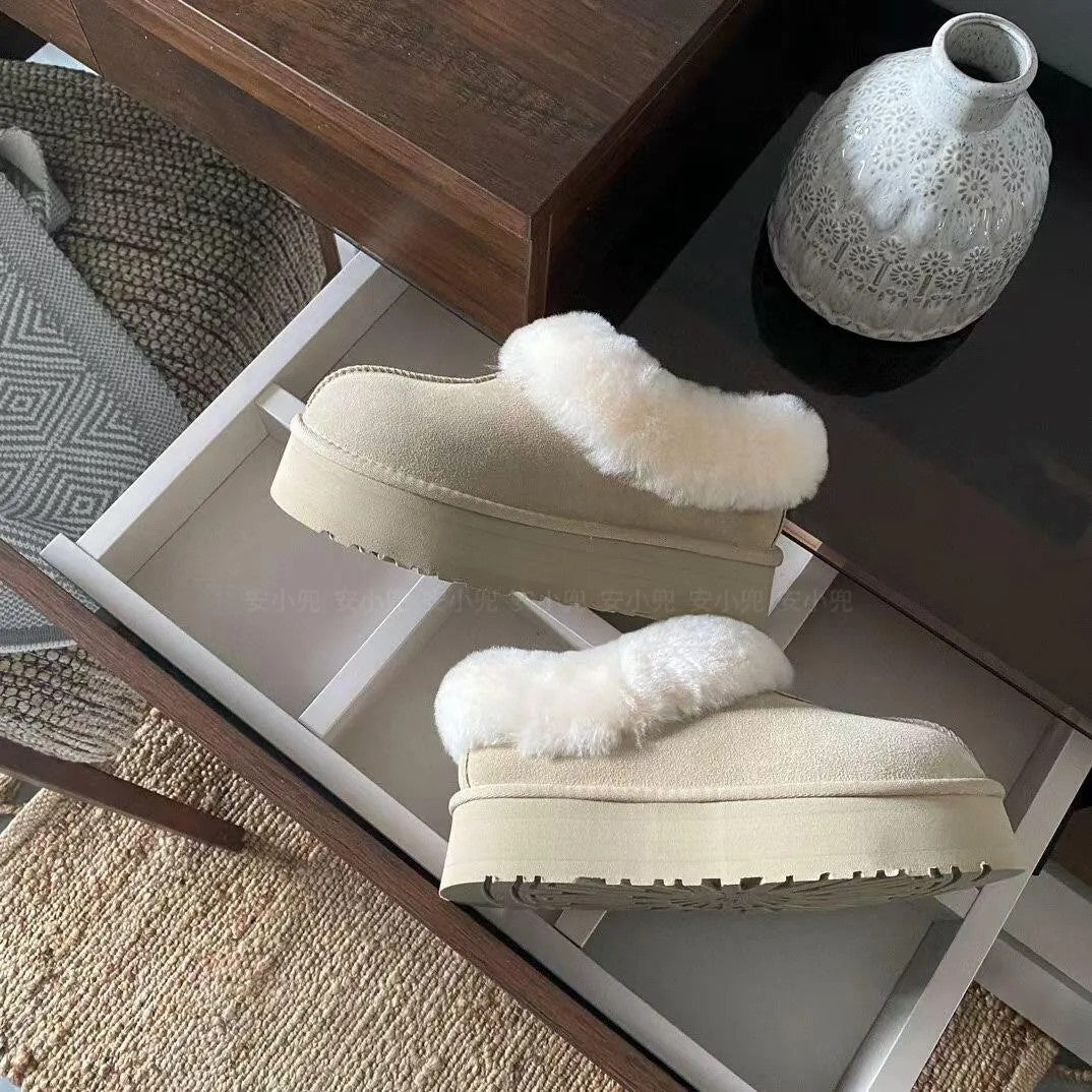 Thick-soled warm snow boots