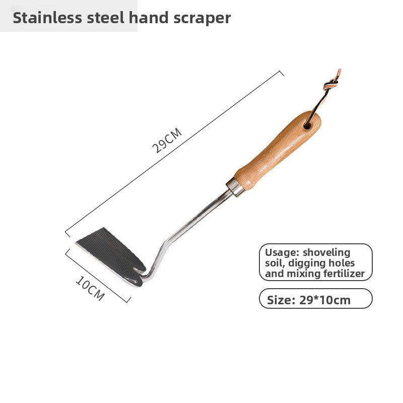 Stainless steel gardening tool set