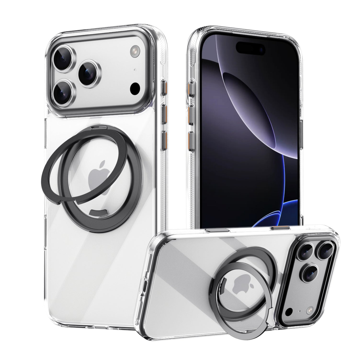 Magnetic 360 Rotating Gear Bracket Phone Case for iPhone