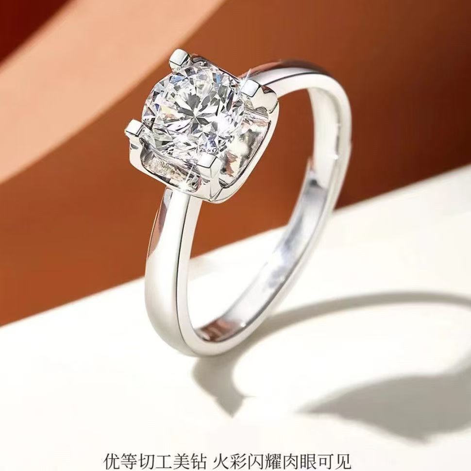 Mozambican diamond sterling silver ring