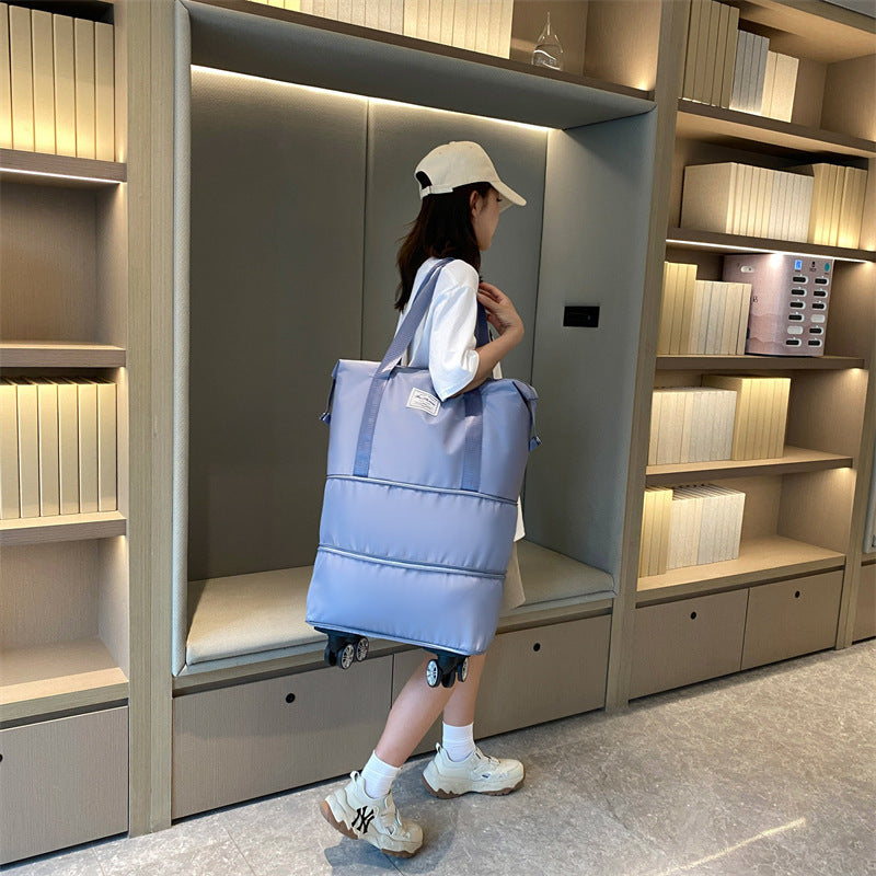 Expandable Waterproof Travel Luggage Bag with Wheels