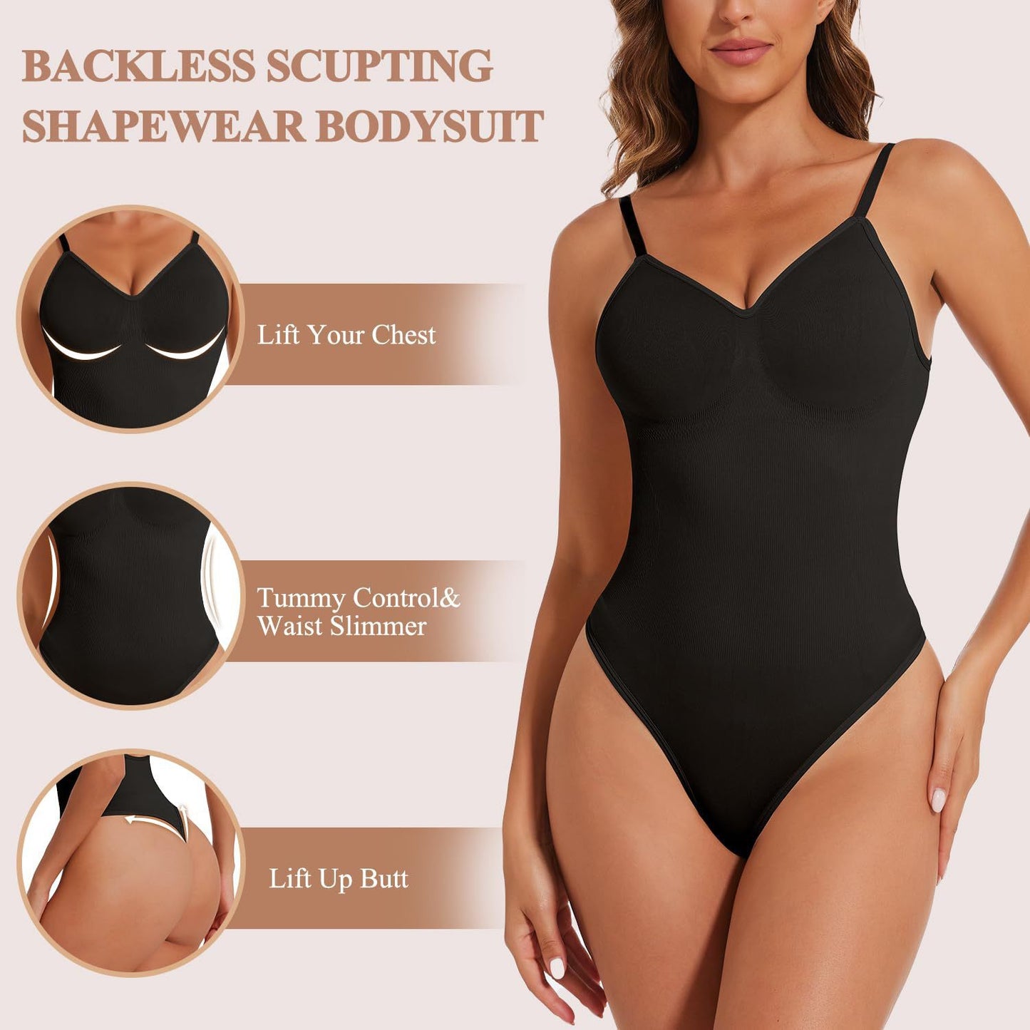 Abs-boosting large-size bandeau shaping bra
