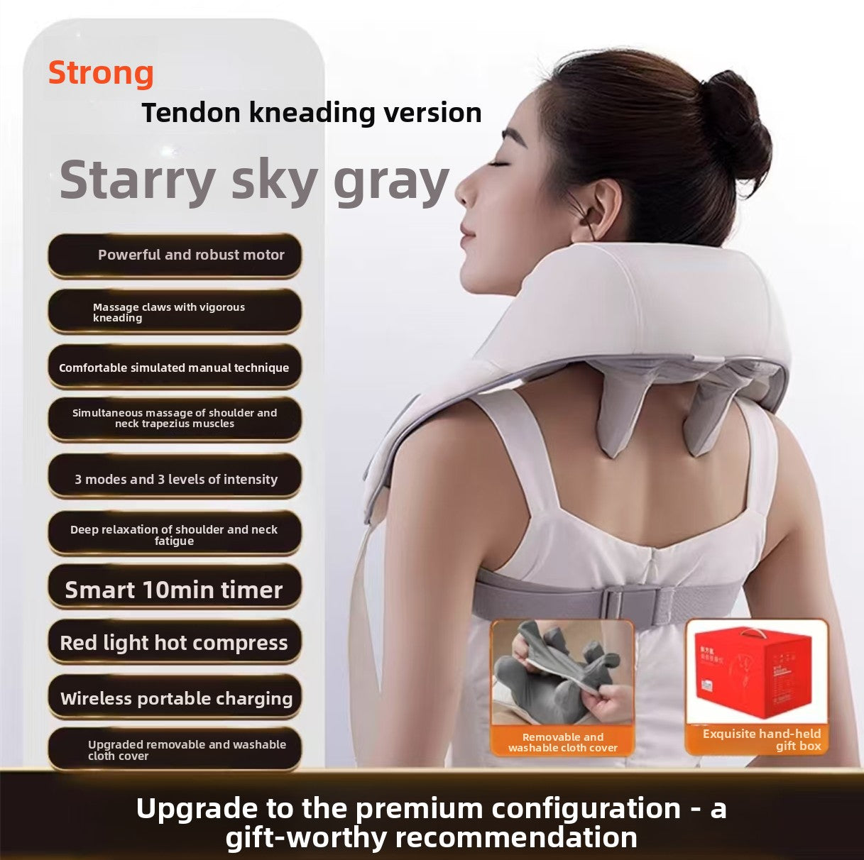 U-Shaped Neck and Shoulder Massager with Heat Therapy