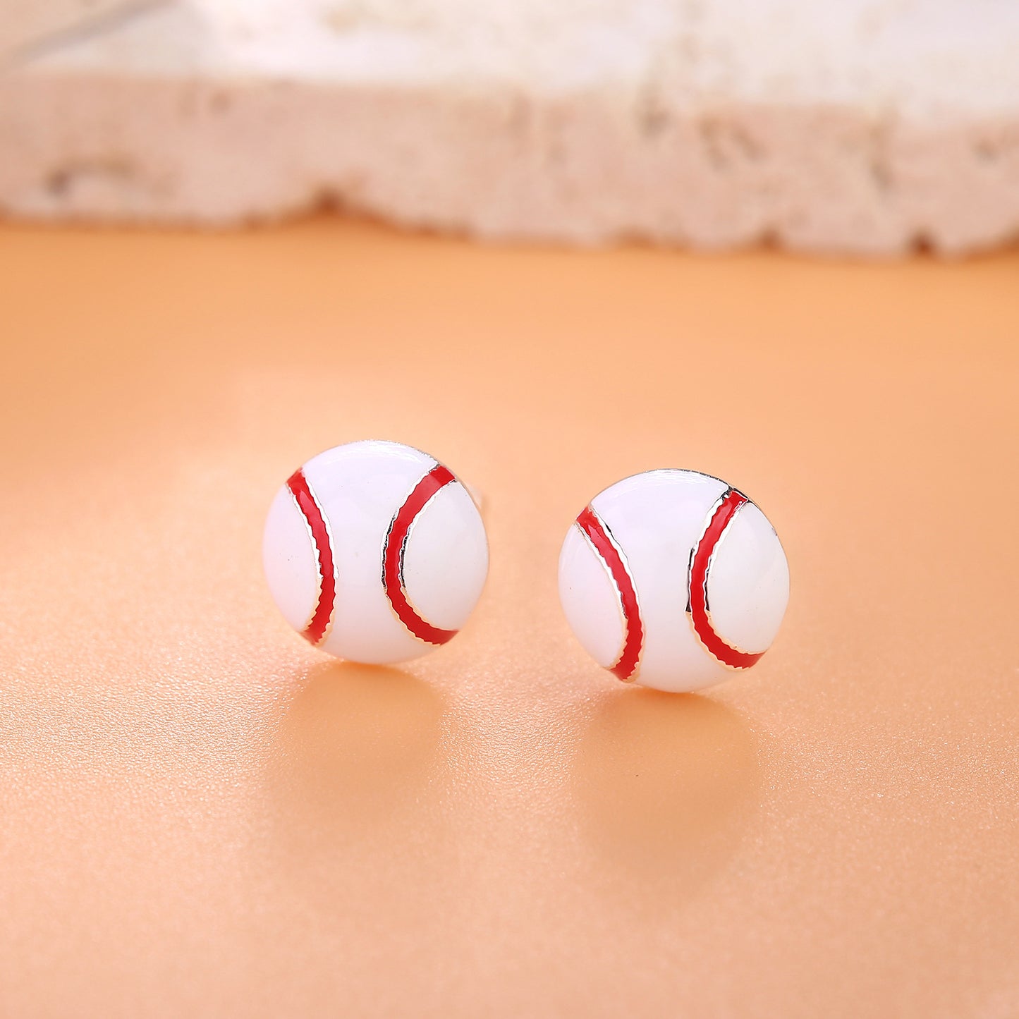 New Amazon Wholesale Sterling Silver Earrings Basketball Earrings Sports Earrings Football Copper Earrings Volleyball Baseball Earrings