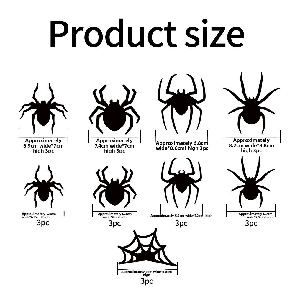 Halloween 3D Spider Bat LED Flashing Wall Stickers Decoration