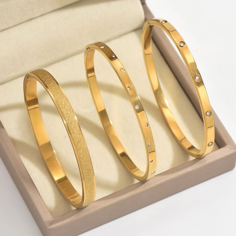 Fashion Stainless Steel Gold and Silver Bangles