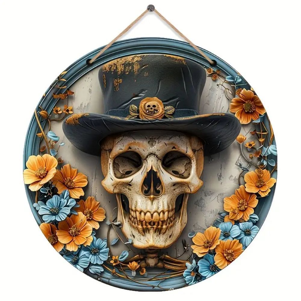 Halloween Stand Wooden Craft House Number Hanging Decoration