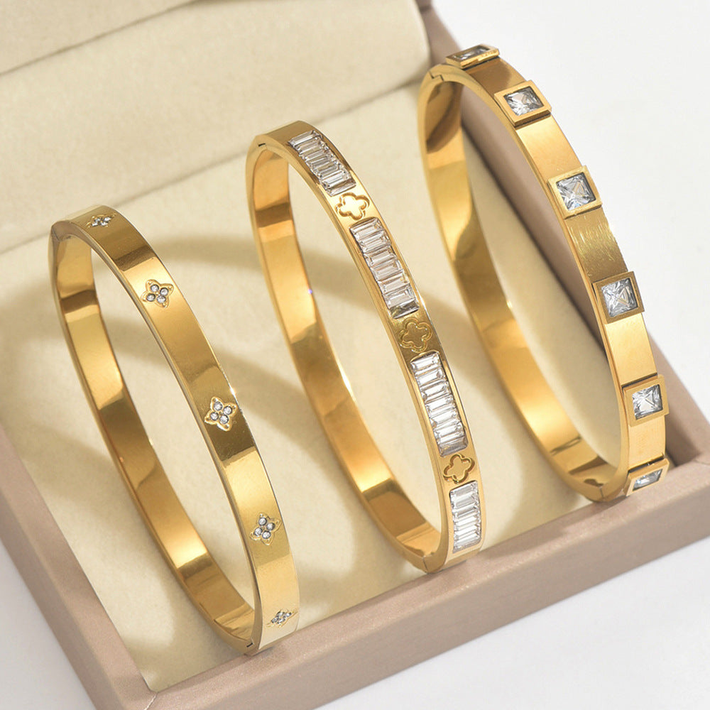 Fashion Stainless Steel Gold and Silver Bangles