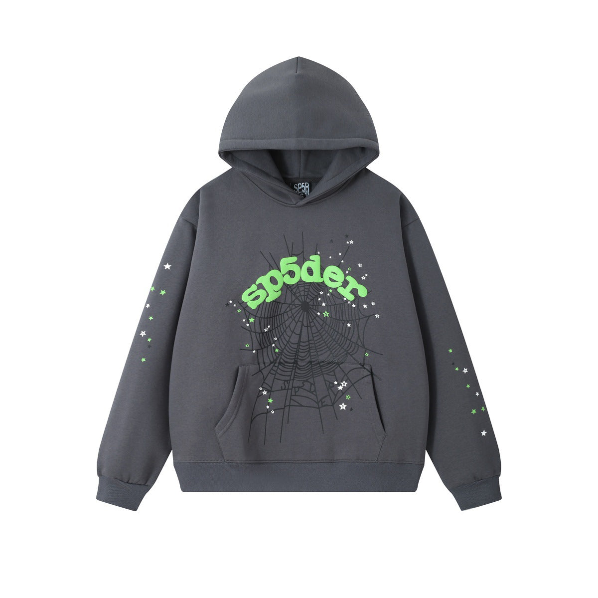 Loose fleece-lined hooded sweatshirt