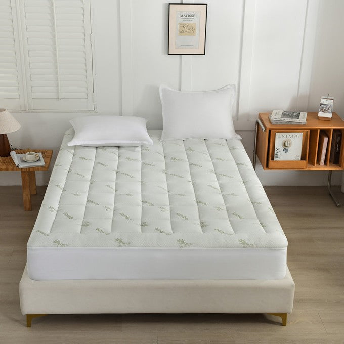 Quilted Bamboo Fiber Fitted Mattress Protector Sheet