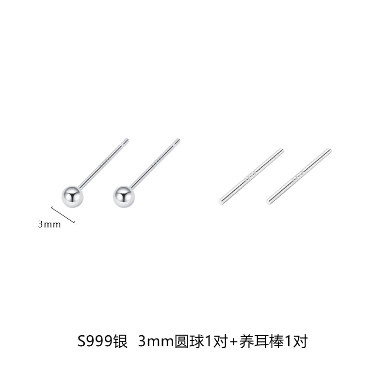 Sterling Silver Earrings for Women, Hypoallergenic Studs and Ear Sticks