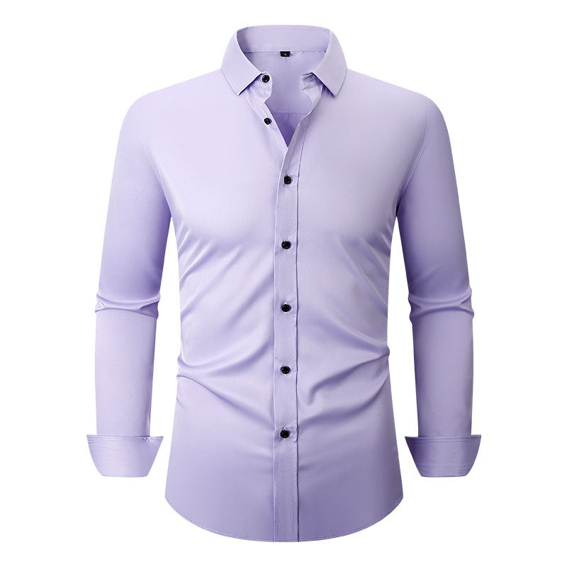 Men's Long Sleeve Business Shirt Four-Way Stretch