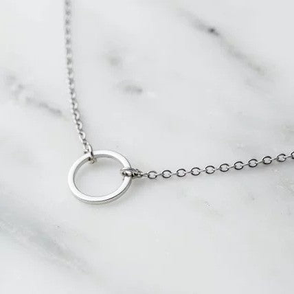 Geometric Ring Pendant Necklace for Women